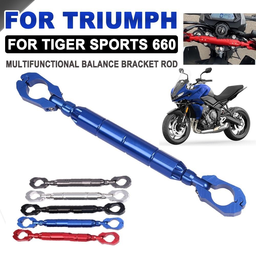 kierownica motocyklowa Pasuje do Tiger Sports 660 wielofunkcyjna regulowana kierownica uchwyty do balansowania poprzeczka uchwyt na telefon komórkowy(A R)