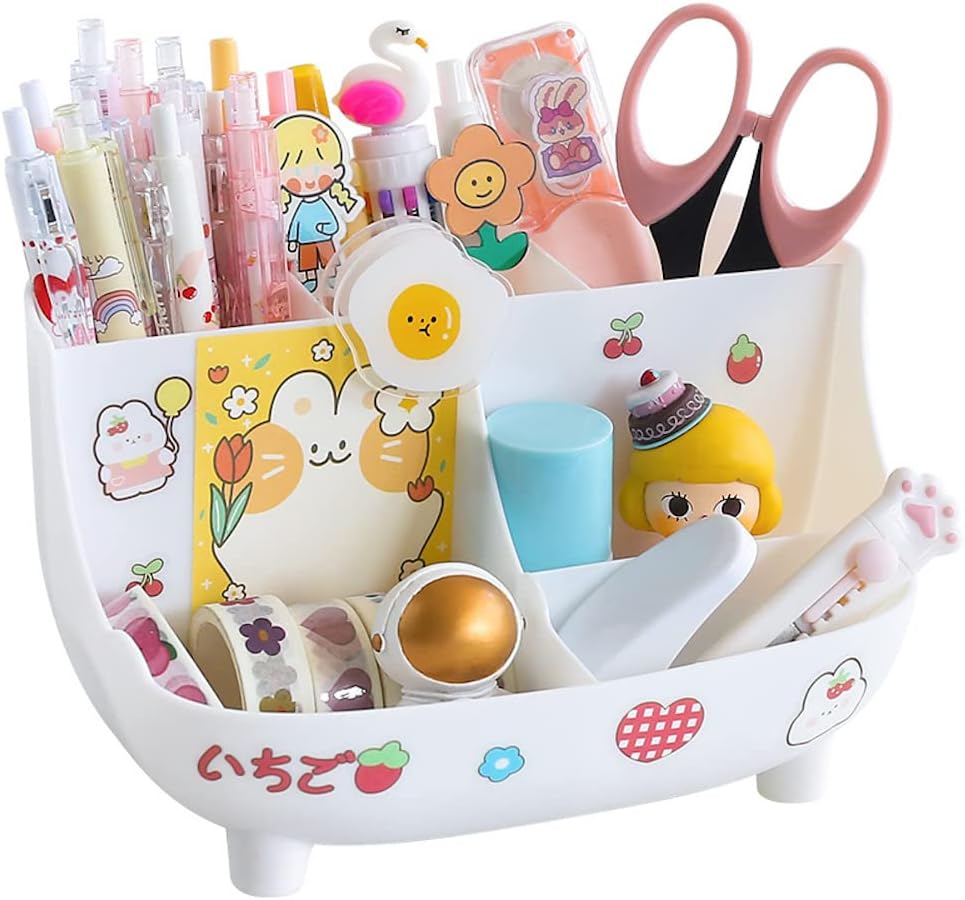 Kawaii Desk Organizer with DIY Stickers Cute Kawaii Acrylic