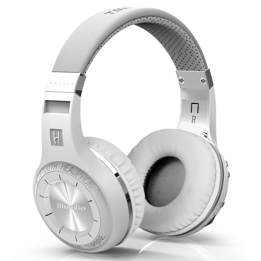 Bluedio H-Turbine - Auriculares de diadema cerrados con Bluetooth, color blanco