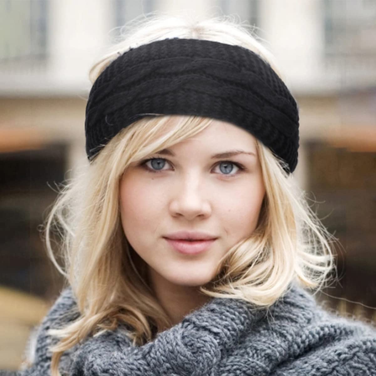 Winter Dik Furry haarband Fluffy Vrouwen Girl hoofdband Hat Winter Outdoor Earwarmer Ski Hoeden Hot (Color : White