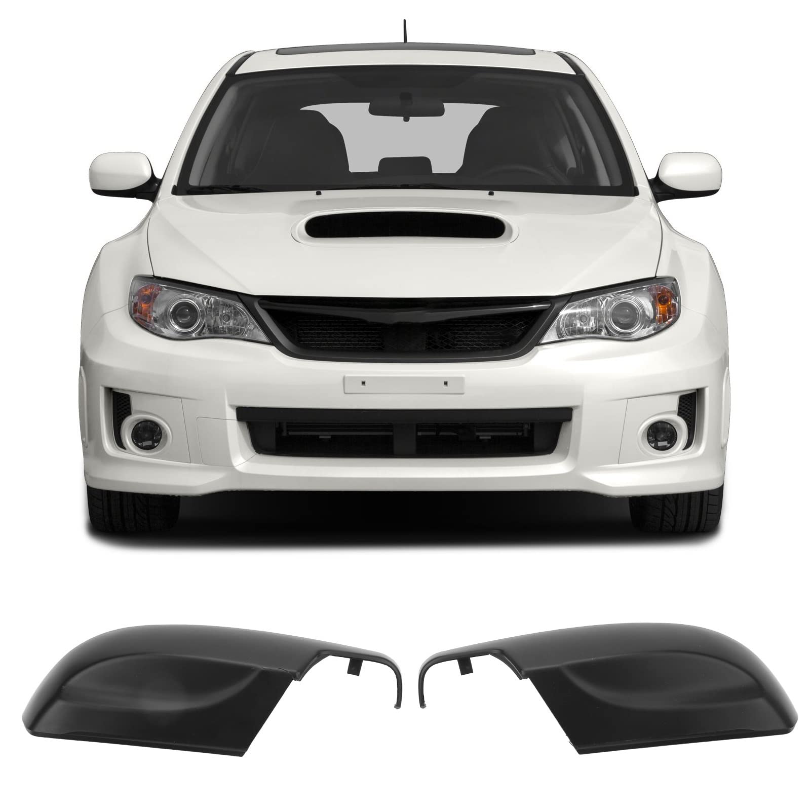 Outside Rear View Mirror Lower Covers For Subaru Forester, Impreza, Crosstrek, Legacy, Outback (2012-2018) | 2-Piece Set, OE 91054AJ230