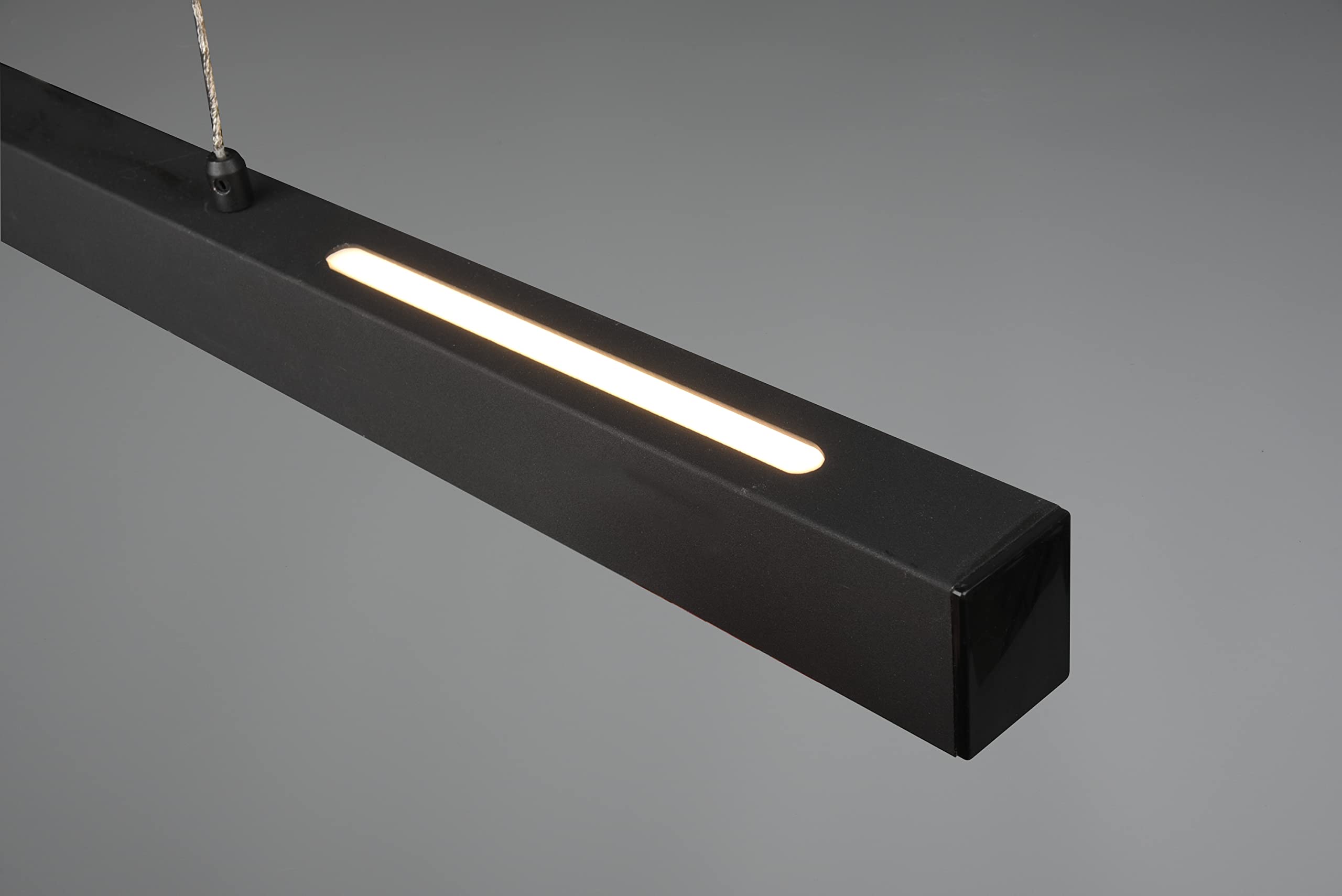 Reality Leuchten LED Pendelleuchte Paros R32043132, Metall Schwarz Matt, mit 21 Watt und 2x 5,5 Watt, Switch Dimmer
