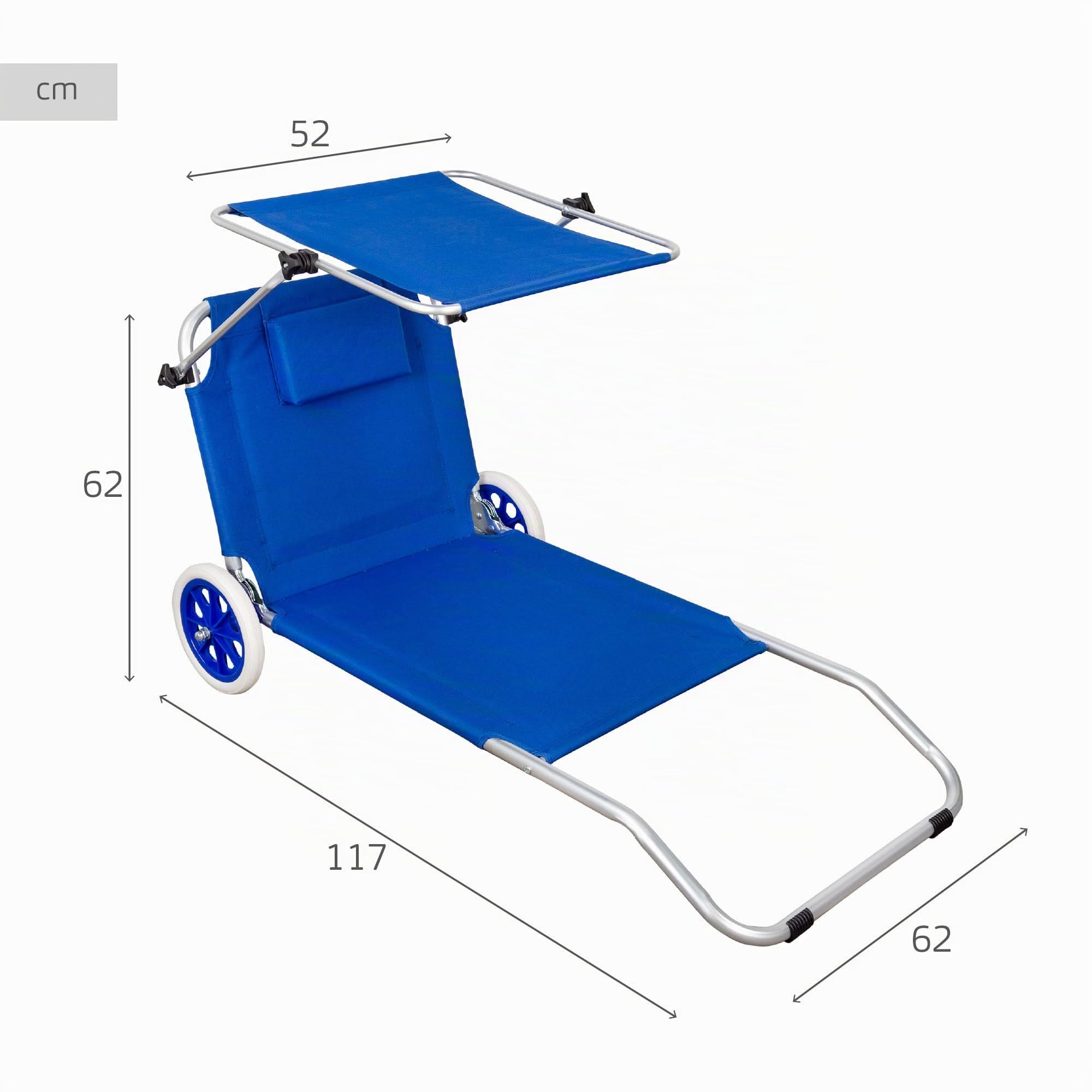 AKTIVE - Carrello da spiaggia, pieghevole