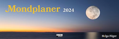 Mondplaner 2024: Der Wochenplaner für den Schreibtisch – Mit Monatsübersicht und viel Platz für Termine und Notizen – auch zum Aufstellen – 32,0 x 10,7 cm