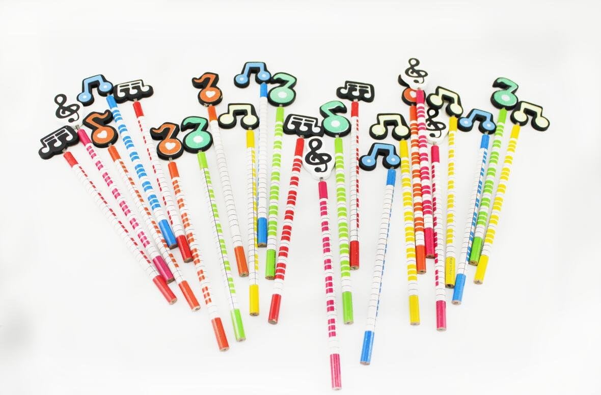 Naissant かわいい 音符 ピアノ 鍵盤 デザイン の 鉛筆 24本 音楽 セット 新到着