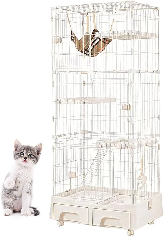 猫ゲージ 3段 幅67㎝ 高さ157㎝ トイレ付き キャスター付 キャットゲージ 楽天市場】キャットケージ 3段 トイレ付き 猫ケージ ケージ ペット 猫
