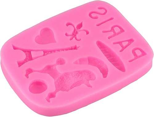 Miniatura 8 de Mujiang Torre Eiffel Decoración de pasteles Moldes de goma de caniche Pastelería París Molde de silicona para fondant