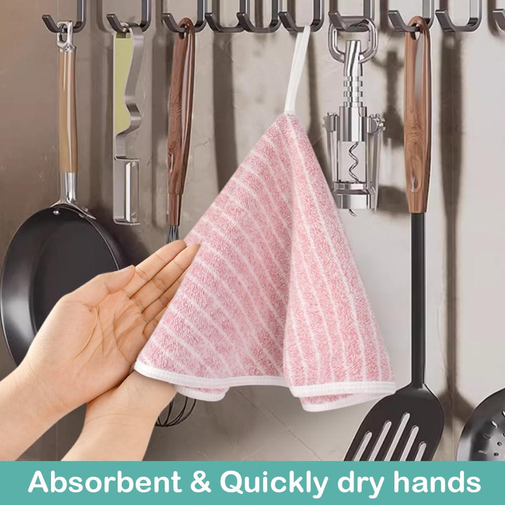 VIVOTE 2 Pack Kitchen Hand Towel with Loop - Image 4