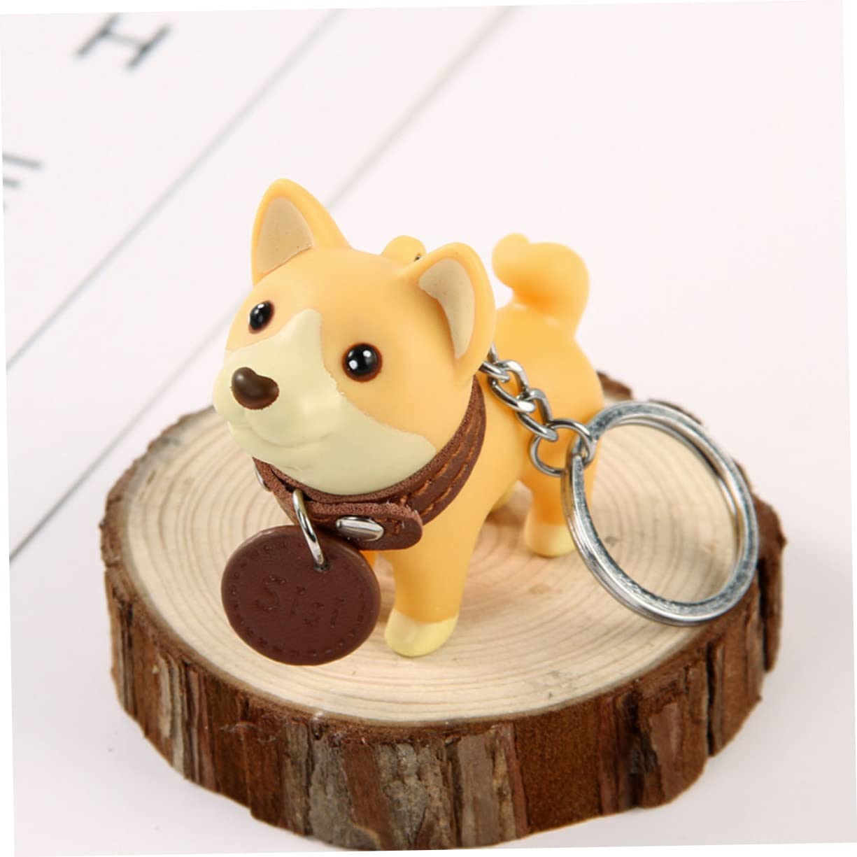 SOIMISS 6stücke Hundeschlüsselanhänger Cartoon Hund Für Taschen Schlüsselring Schlüsselbund Dekoration Gelb Und Robustes Material Niedliches Design Als