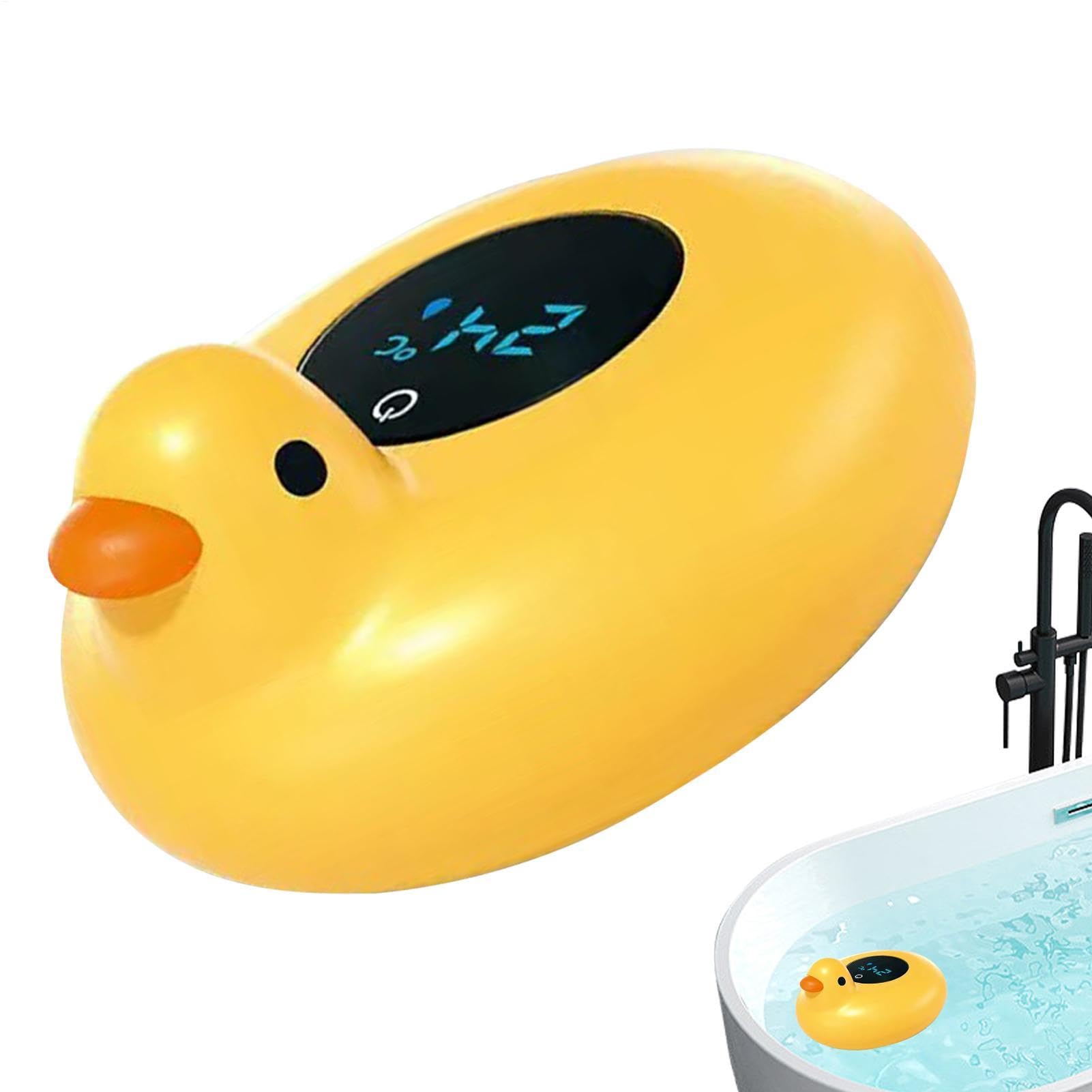 Fizepgo Bath Thermometer Crab Toy | Digital Floating Water Thermometer With LED Display & Color Alerts | Kids Water Temperature Meter For Bath With Animal Design
