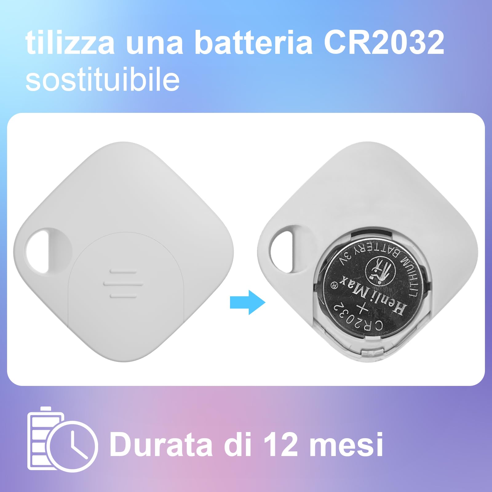 Smart Tracker Tag, Tracker GPS inteligente, compatible con iOS, App Tuya gratuita, para llaves, equipaje, maletas, batería reemplazable, 6 uds