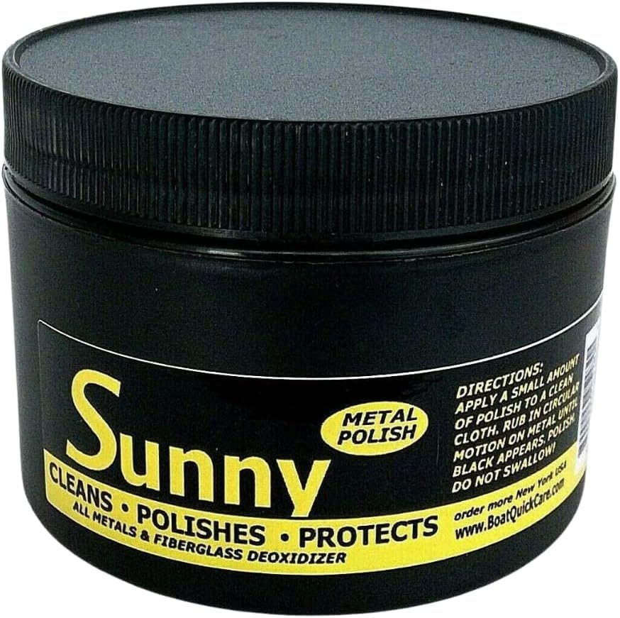 Sunny Metal Polish | Silver, Gold, Brass, Headlight Cleaner | Tarnish Remover | Made in USA (12oz)