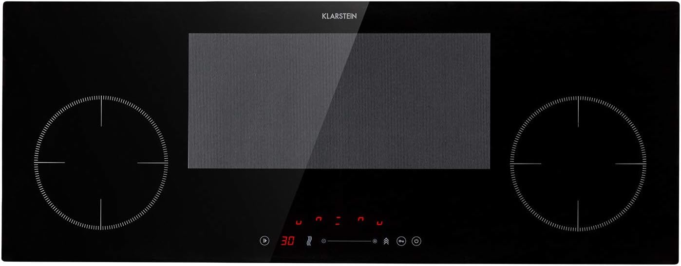 Klarstein Induction Hob, 7000W Electric Hobs Induction Cooker, 4 Ring Electric Pan Hob, Built-In Table Top Cookers w/ 4 Hobs, Touch Control, Inductions Heater Cooktops, Hot Plates for Cooking
