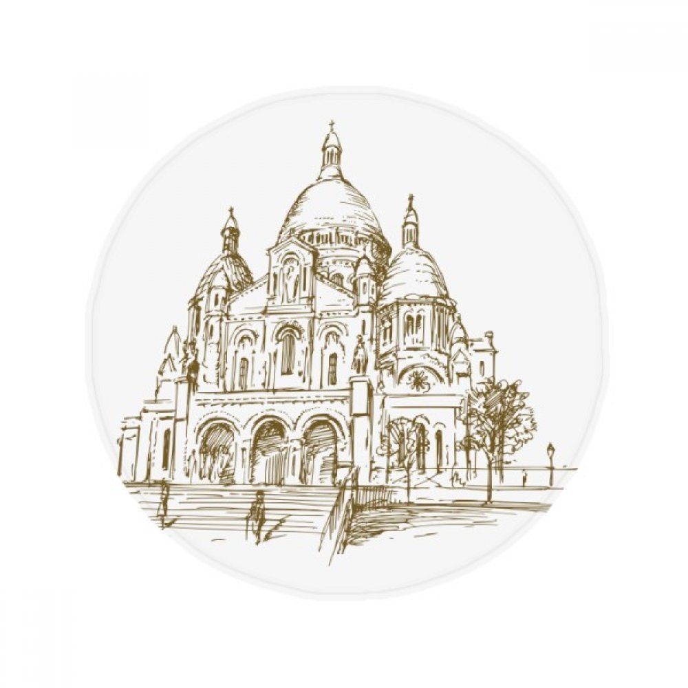 Tapis église sketch paysage original en cadeau de crémaillère unique