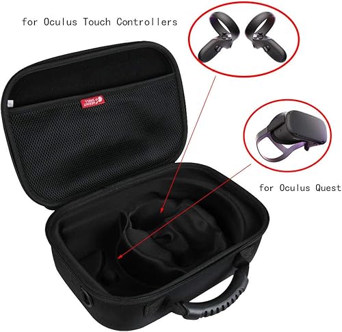 Miniatura 2 de Hermitshell Funda de viaje rígida de EVA para auriculares Oculus Quest 2 Quest VR Gaming negro 2