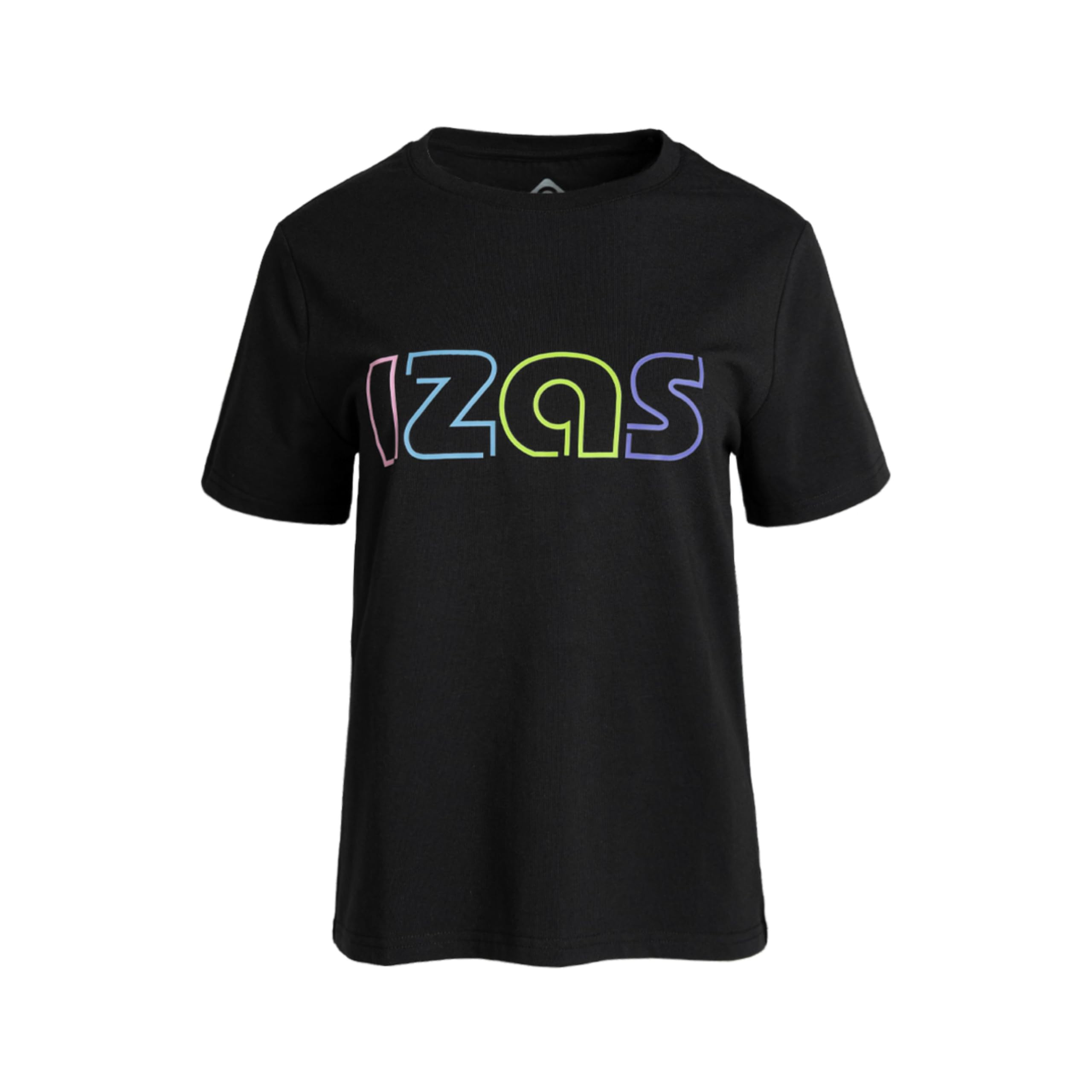 IZAS Yale W - Camiseta Básica de Algodón Premium para Mujer, Camiseta Deportiva de Manga Corta para Trekking, Senderismo y Uso Urbano con Logo de Silicona en Relieve