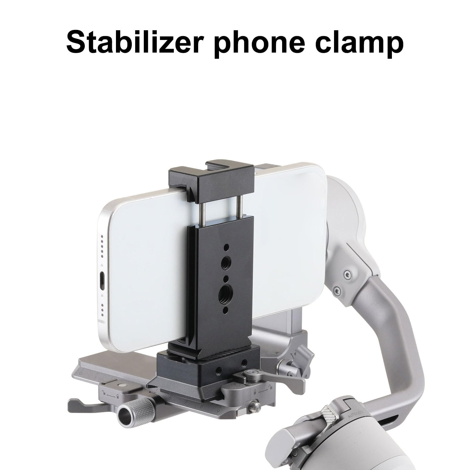 Supporto per Telefono, Morsetto per Telefono in Metallo per RS2 RSC2 RS3 RS4 RS4 Pro Mini Stabilizzatore con Slitta Fredda e Fori Filettati 1/4 3/8, per Smartphone da 61-92 Mm