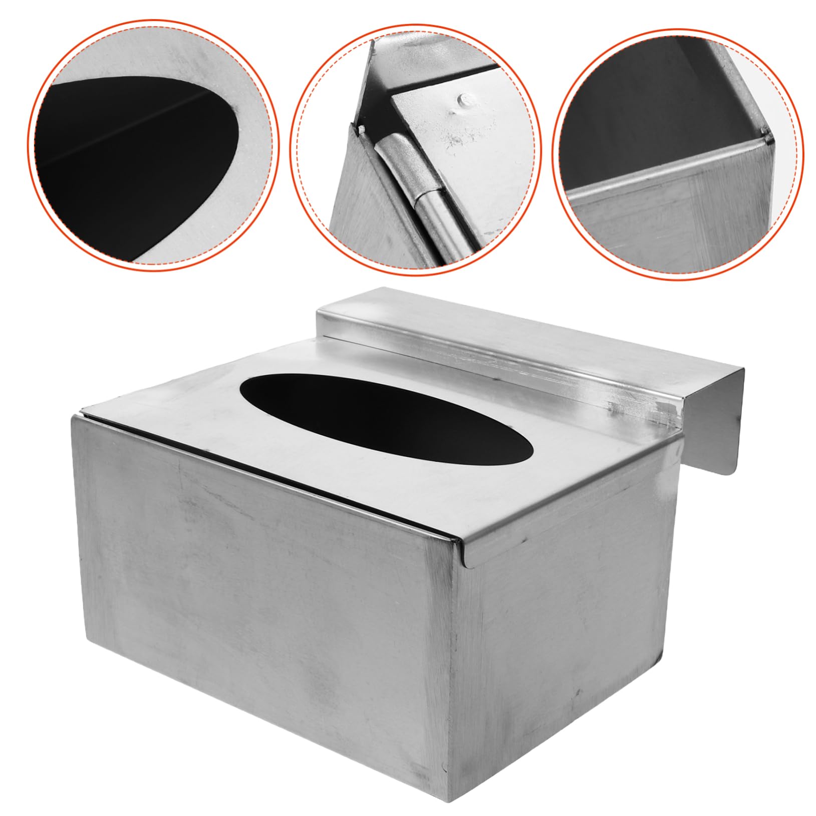 ULTECHNOVO Porta Guanti da Parete in Acciaio Inossidabile Argento Design Montato a Muro, Contenitore per Guanti per Laboratori e Cucina, Organizzatore Conveniente e Resistente