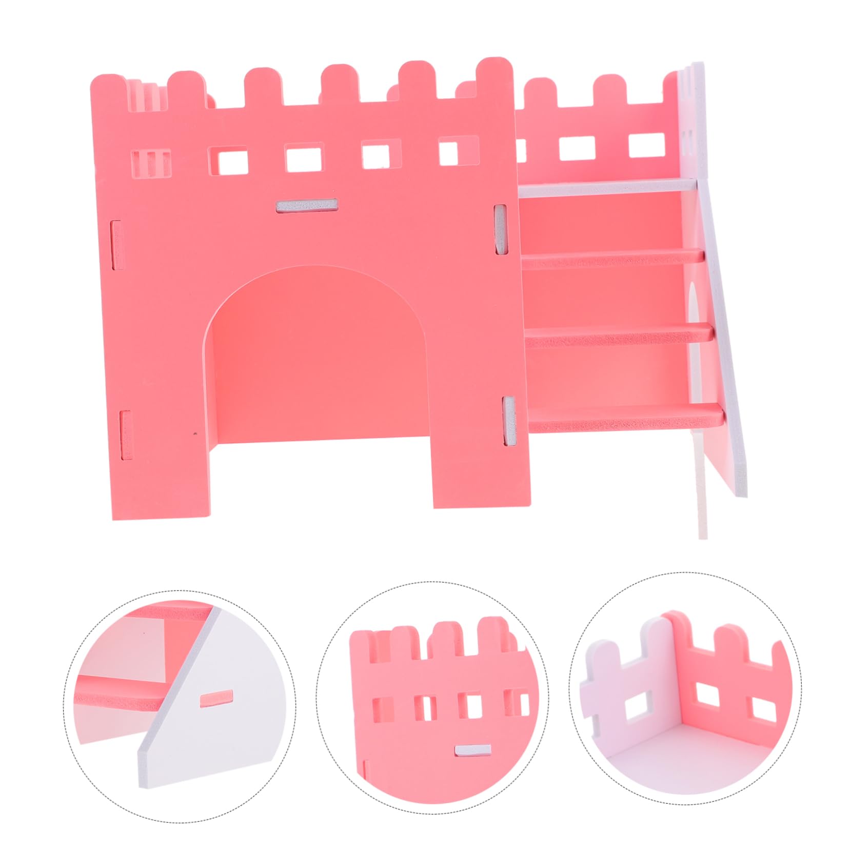 Happyyami Hamsterhaus mit Rampe und Labyrinth Spiel und Ruheplatz für Kleintiere Robustes und Bruchsicheres Design Leicht zu Reinigen und Pflegen