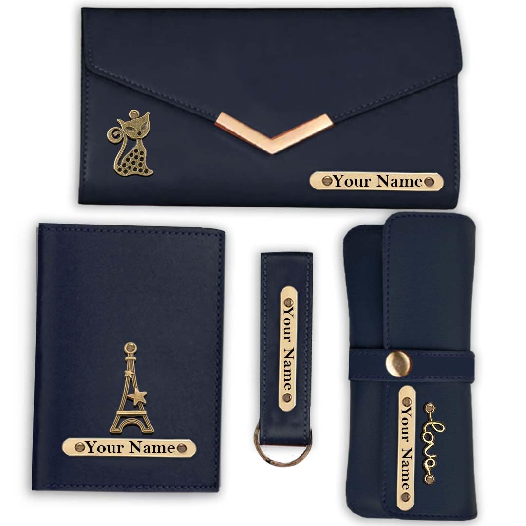 Wallet for Women Combo with Sunglass case and Leather Passport Cover,Customized, Gift on Diwali, Valentine, Birthday, Anniversary etc.-image-42