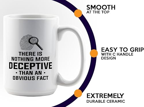 Miniatura 5 de Taza de café detective de 15 onzas, color blanco, no hay nada, oficial de policía, policía, patrulla, detective, policía, policía, policía, policía,