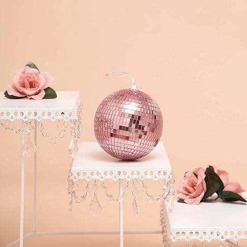Miniatura 9 de Efavormart - 6 espejos de cristal de oro rosa de 2 pulgadas, decoración de fiesta de discoteca para bodas, eventos, fiestas de cumpleaños