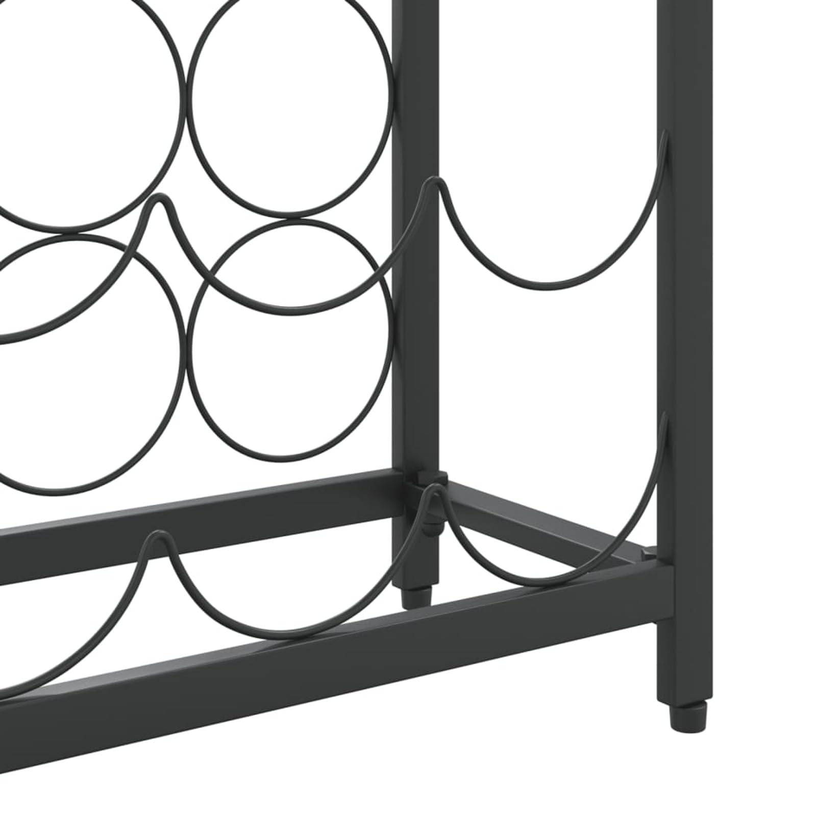 Homgoday Mobili - Botellero de 57 botellas, color negro, 34 x 18 x 200 cm, de hierro forjado, botellero de vino, botellero de vino, botellero de vino, mueble para vino