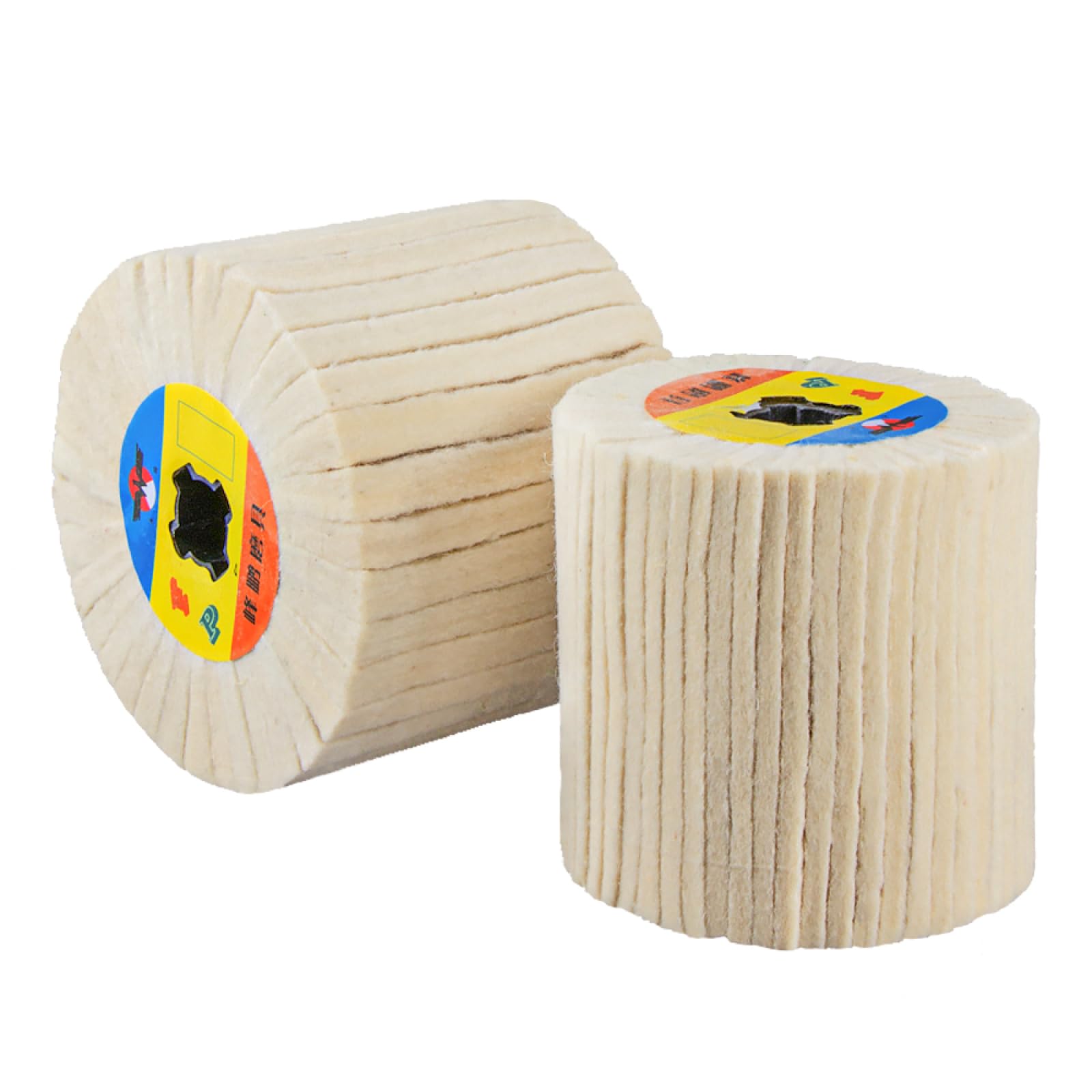 Rueda De Tambor De Desbarbado Y Pulido De Trefilado De Rueda De Fieltro De Lana Para Acero Inoxidable,125mmx100mm
