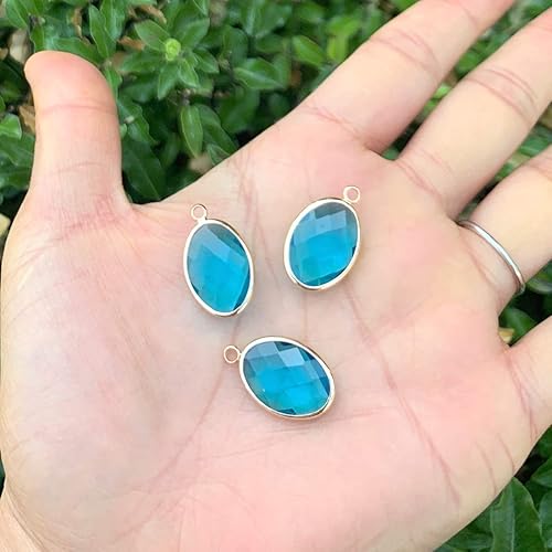 Miniatura 2 de Adabele Colgante de gota de piedra natal de oro de 0.709 in de grado A para aretes personalizados, pulseras, collares, tobilleras, llavero,