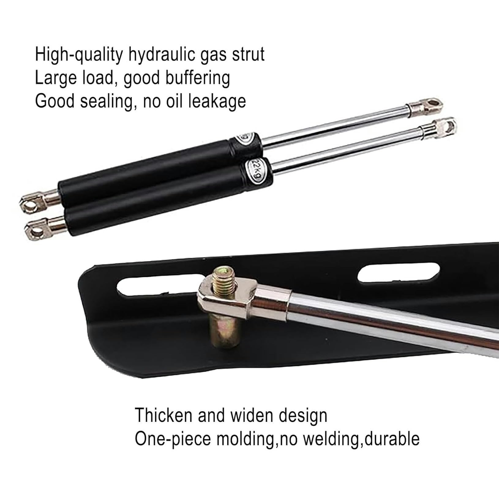 Kit di Sollevamento Idraulico Resistente 2 puntine pneumatiche per la Molla della Scatola di stoccaggio, meccanismo di Sollevamento Silenzioso Liscio Assemblaggio Fai da Te 600-1200mm Opzioni