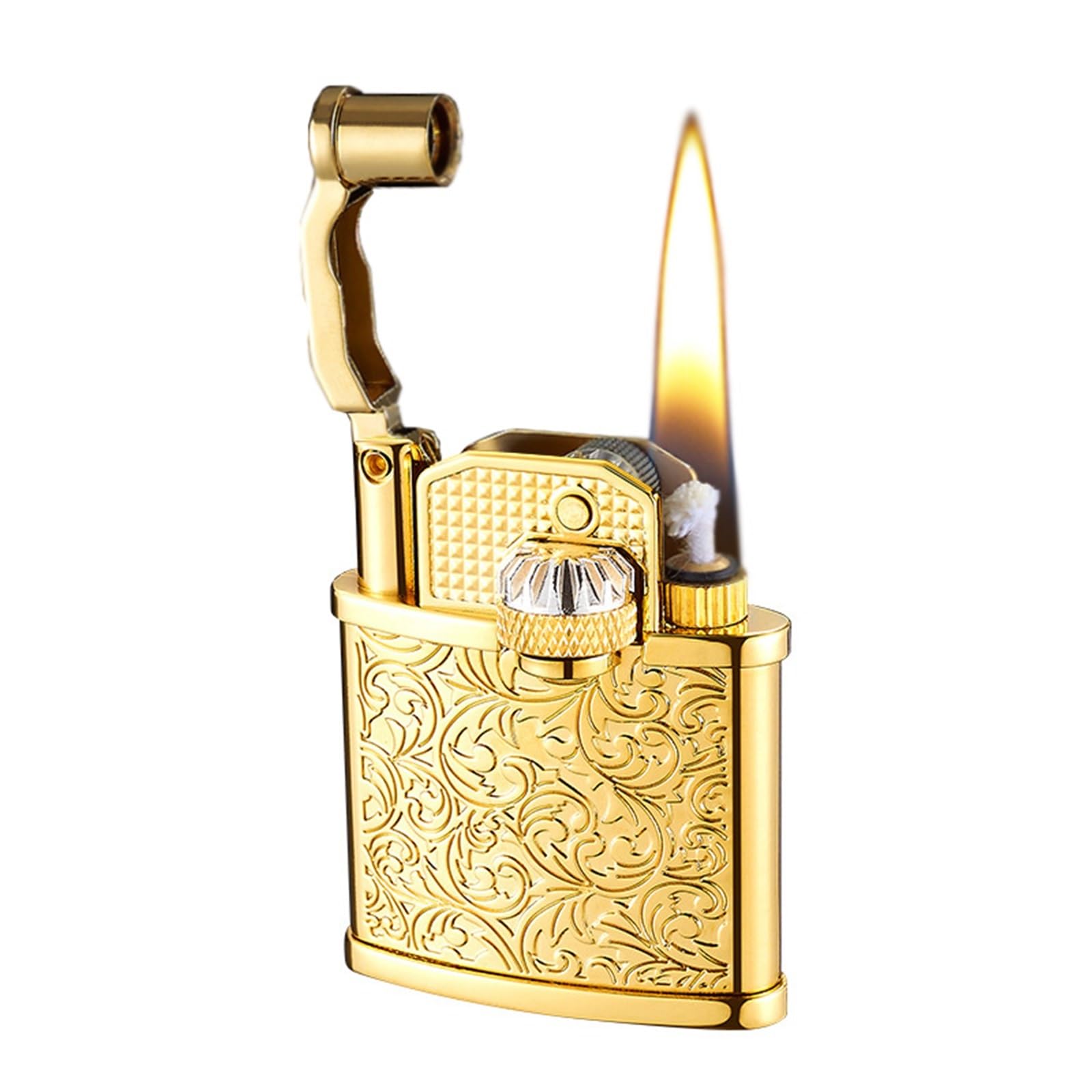 Briquet au kérosène en métal vintage rechargeable style unique pour collection