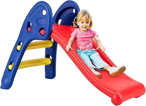 SAFEPLUS Tobogán plegable de interior para niños, resistente y seguro, escalador independiente, juguetes de juego para bebés, niños y niñas