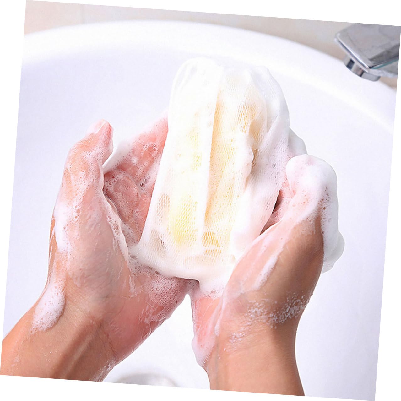 2Pcs Facial Cleansing Foaming Soap Nets for Bar Soap Dual-purpose Exfoliating Pouch Bags for Home Use Lightweight Portable Face Maker Gentle Skin Care Mesh
