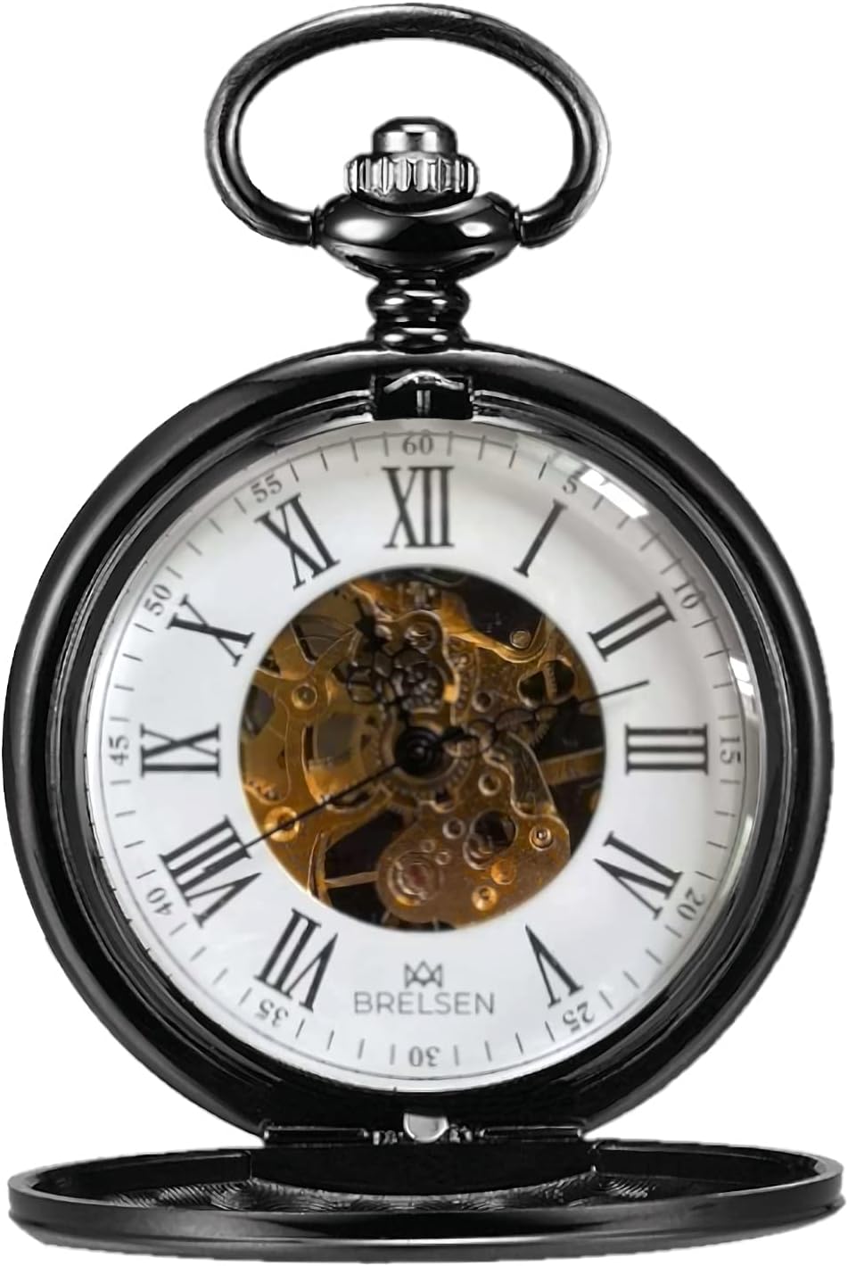 Gun Metal Analog Quartz Pocket Watch, Modern Pocket Watch, Stylish