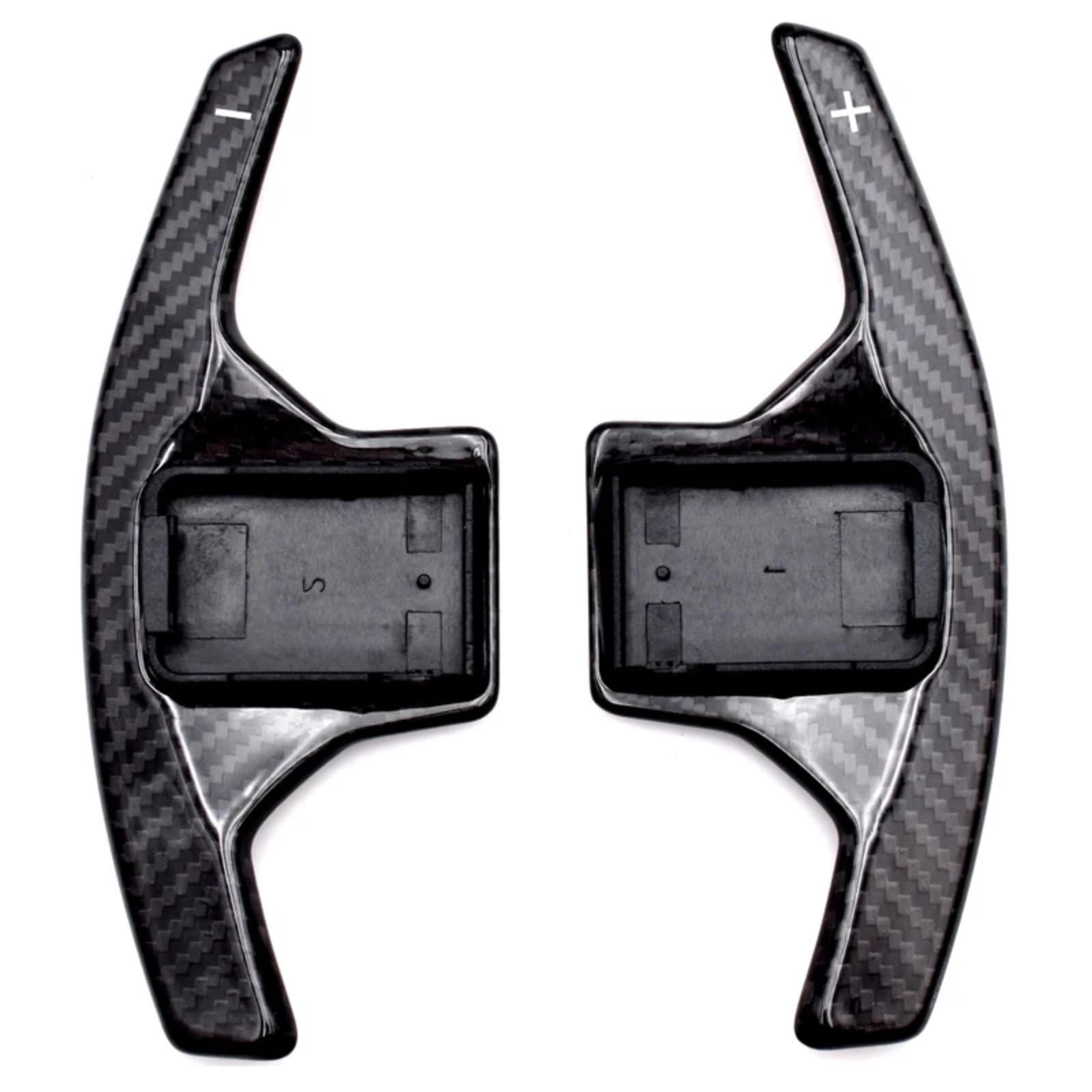 ENGOER Compatible with Nissan for GT-R Nismo R35 2018 2019 2020 Carbon Fiber Steering Wheel Shifters Paddle Extended Auto Accessories(Carbon Fiber Black)