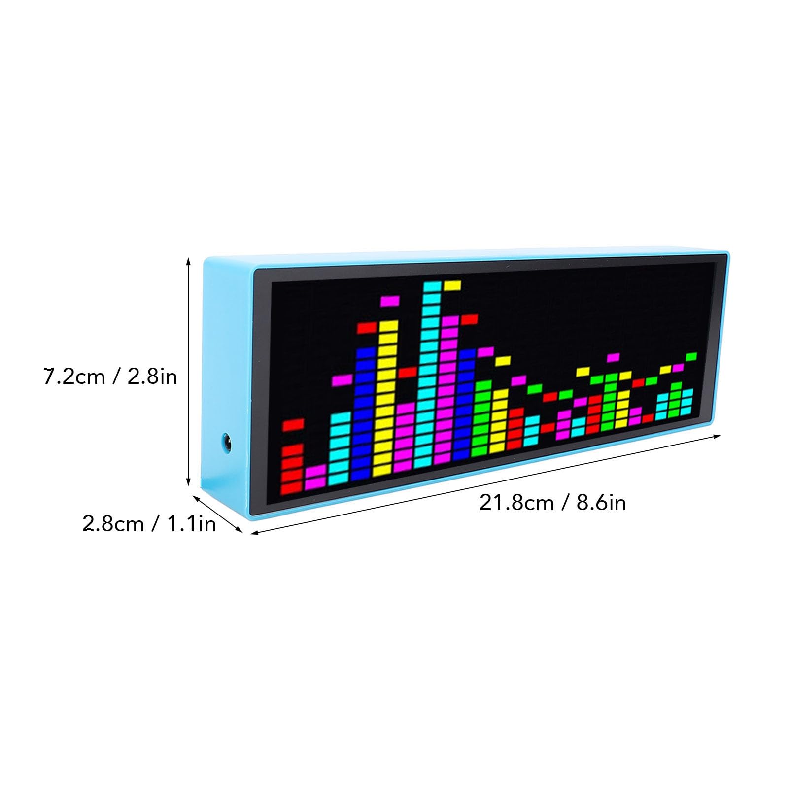 Affichage du Musical, Capteur Vocal au Niveau du Rythme, Analyseur de Audio LED, Horloge électronique, Lumière Rythmique Contrôlée Vocale RVB, 12 Effets de Couleur Dynamique et 7