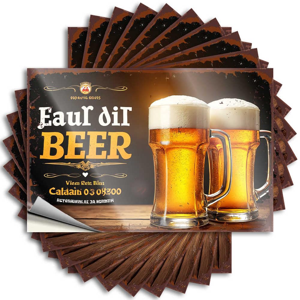 Enjoy Your Beer: A Perfect Pairing Adventure Hat Smiley Face - Decorations for Room Quote Self Adhesive Sticker(8X12CM)