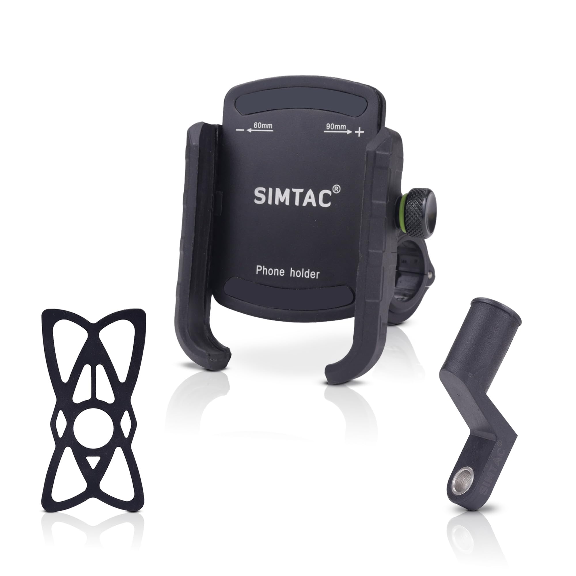 SIMTAC Super Grip Mobile Holder for All Bikes/Scooters| Ideal for Maps and GPS Navigation (MH01, Black) (B0BXHCLGGX) Amazon Price History, Amazon Price Tracker