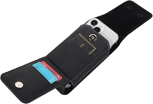 Miniatura 7 de Funda de piel sintética para teléfono celular, funda giratoria con clip para cinturón para iPhone 16 Plus 15 Pro Max 14 Pro Max Samsung Galaxy S25