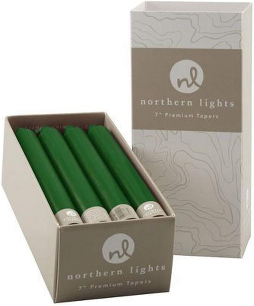 Northern Lights Candles Premium Tapers 7" 12PK Hunter