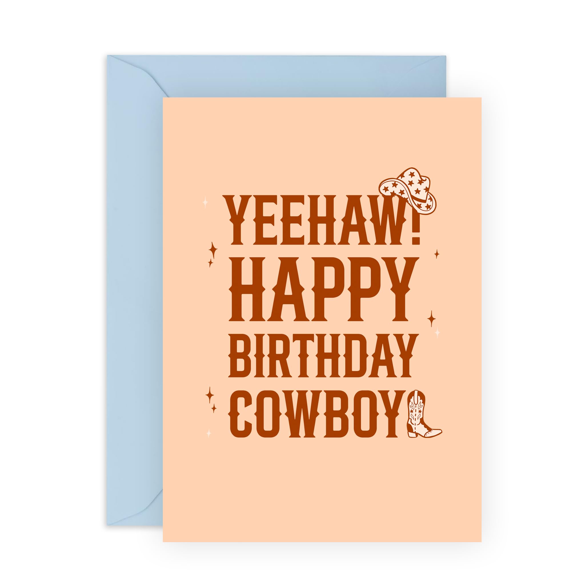 CENTRAL 23 Brother Birthday Card - Happy Birthday Cowboy - Funny Birthday Cards For Men - Gifts For Dad Husband Boyfriend - For Him - Comes With
