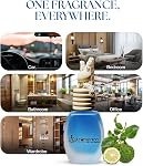Blue Ocean Scent Car Air Freshener – 90+ Days Long-Lasting Car Perfume - Natural Essential Oil Aromatherapy Diffuser for Car | Rearview Mirror Hanging Car Fragrance with Wooden Lid