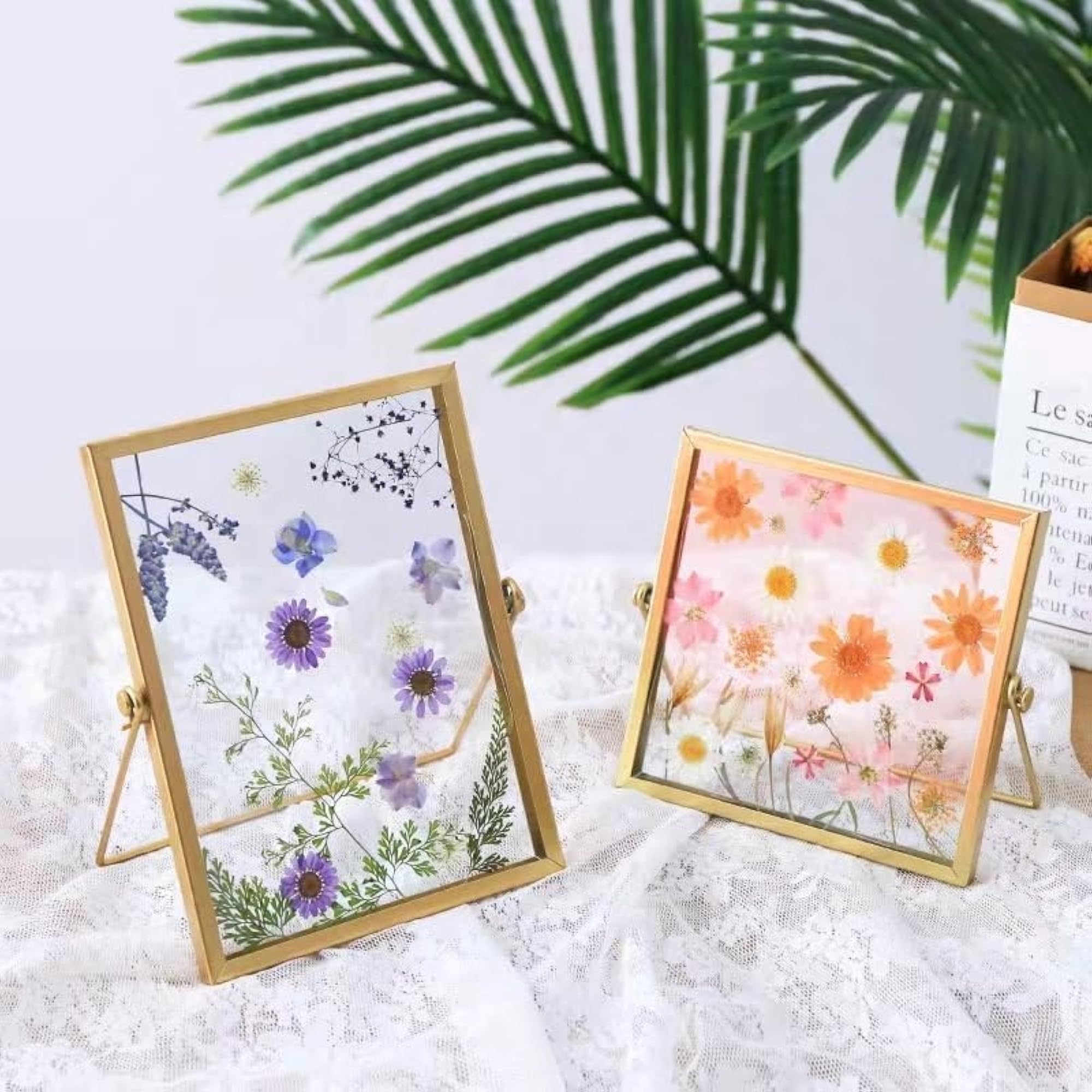 Pressed Dried Flowers & Leaves for Crafts, Natural Multicolor