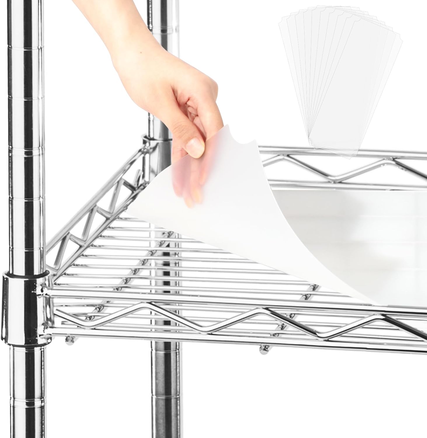 Frienda Set of 10 Wire Shelf Liner 14 x 36 Inch Heavy Duty Shelf Liners Packed Flat for Wire Shelving, Waterproof Non Adhesive Plastic Mat for Metal Rack Kitchen Shelves, Shoe Rack