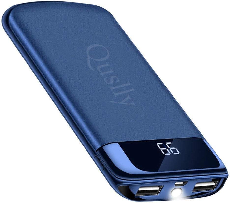 power banks 20000 mAh portable phone charger with 2 USB Ports Mobile Charger External Battery Backup Large Capacity Power Supply (Blue)