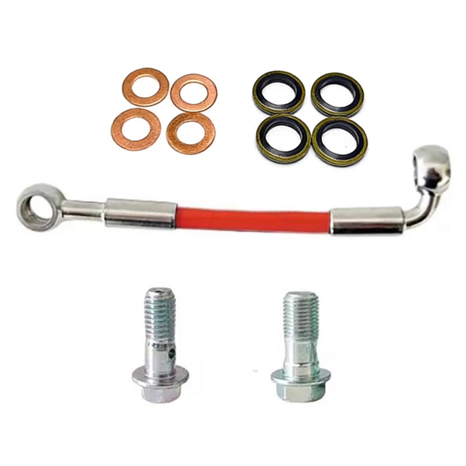 Motorbike Brake Line 0°-90° Motorcycle Hydraulic Clutch Brake Hose Fittings M8/M10 Banjo Stainless Steel Braided Oil Pipe 10cm-500cm Accessories(30cm)