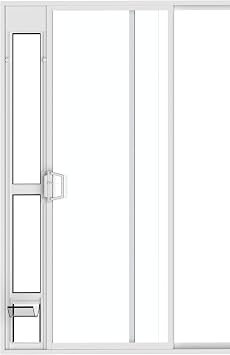 Hakuna Pets Dog Door for Sliding Glass Door - Tempered Glass Patio Insert
