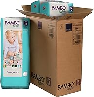 Bambo Nature Size 5 Hypoallergenic Baby Diapers: Eco-Labeled, Super Absorbent, Chlorine-Free, Leak Protection - 132 Count