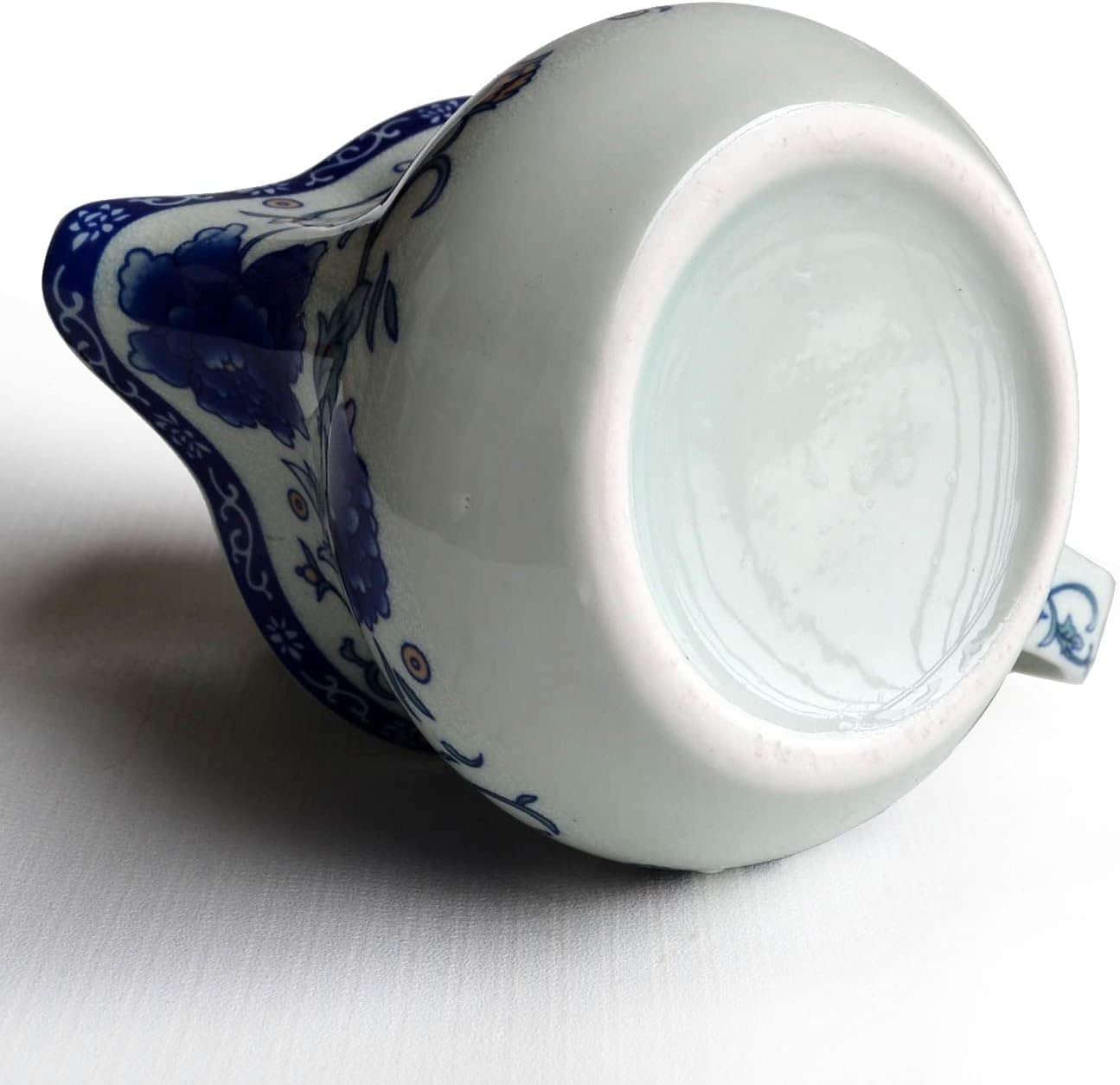 Teiera, teiera da cucina, Teiera da 17 once in porcellana bianca blu con infusore in acciaio inossidabile cinese