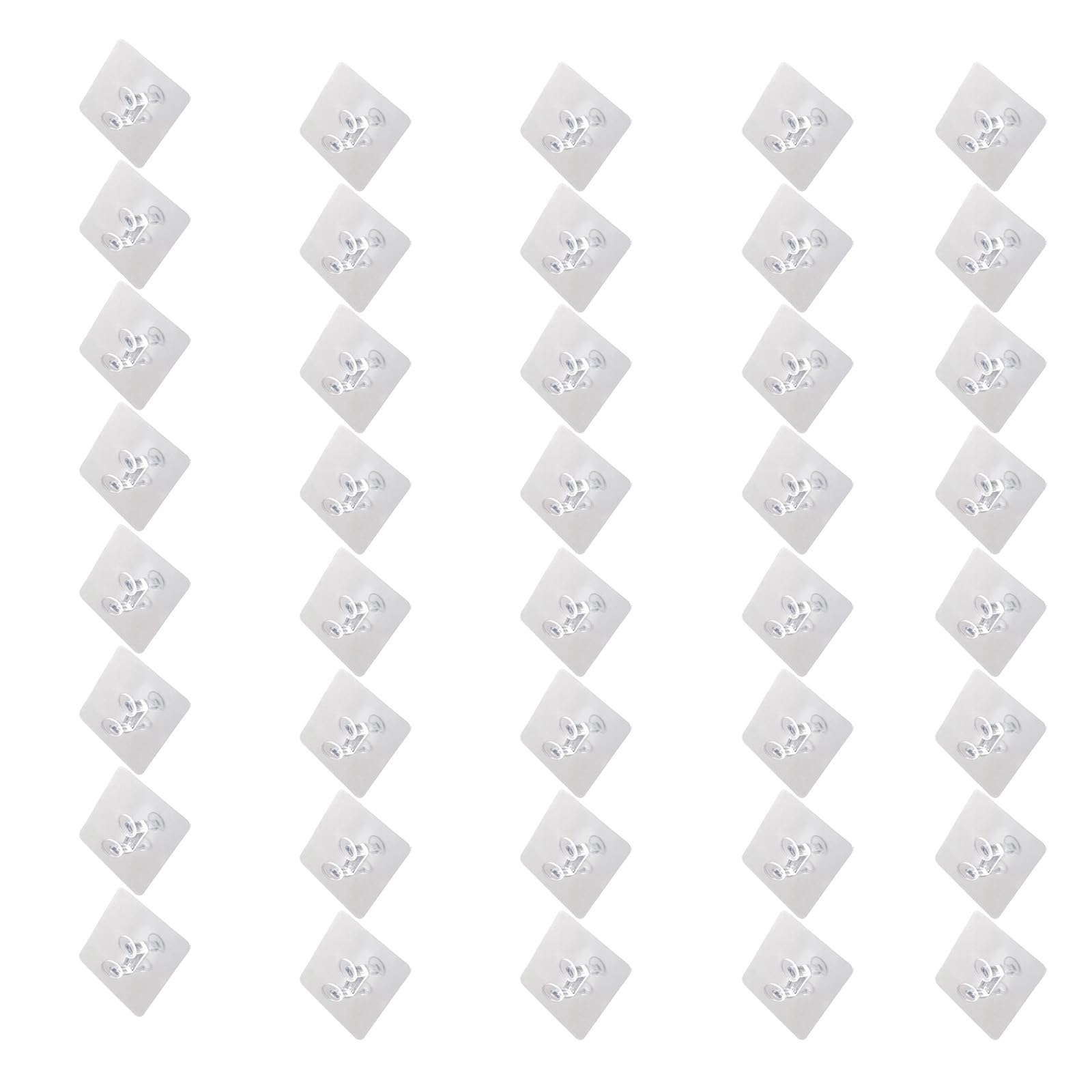 ZHANGYEZHAN of 40 Sturdy Hangers Wall Storage Hooks Wall Hooks Adhesive Holders for Efficient Home and Organization Clear Adhesive Hook